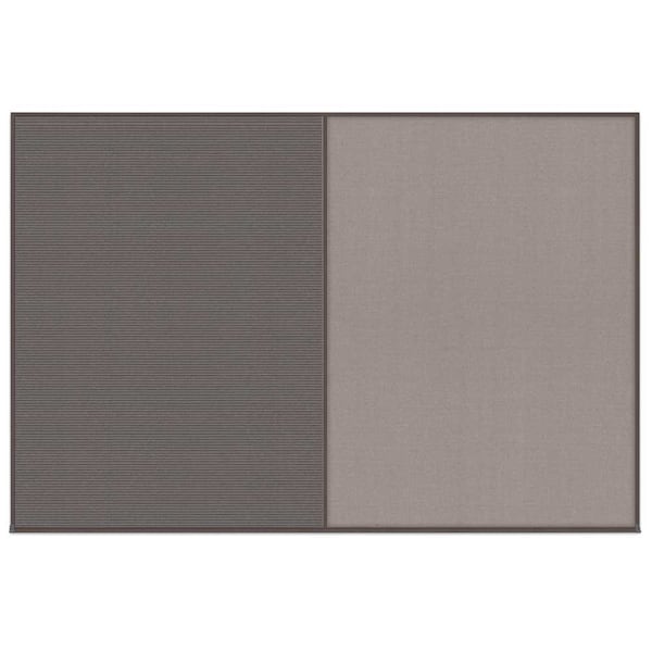 Enclosed Corkboard, 1 Door, 72"x36", 4" Fra, UV3404-BLACK-SURF
